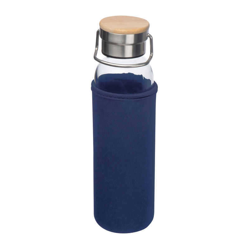 Üveg ivópalack neoprén tokban, 600 ml